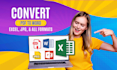 convert PDF to excel, word and retype or recreate scanned pages