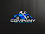 design real estate, roofing, construction logo