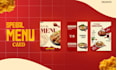 do attractive food menu, restaurant menu design