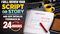 review your script or story critique feedback in 24 hours