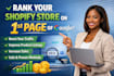 do shopify store SEO optimization for 1st page google ranking