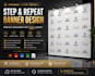 design a professional step and repeat banner backdrop
