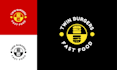 design a modern burger restaurant, pizza restaurant and cafe logo