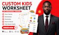 do attractive kindergarten worksheets for kids