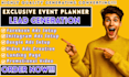 exclusive converting 5000 event planner leads facebook ads google ads video ads