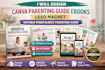 design canva parenting guide ebooks lead magnet editable mindful parenting guide