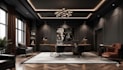 create a beautiful and realistic office background with high quality