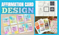 design affirmation card thank you card motivational card affirmation design