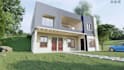 create exterior design and architectural rendering on sketchup