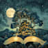 create illustrated fairytale book cover