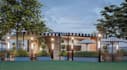refurb3d restaurant exterior,outdoor dining,patio render,cafe design,cgi rooftop