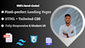 create landing page using HTML CSS and tailwind for responsive design