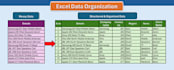 do excel data formatting, sorting and organization professionally