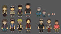 create 2d pixel art character, 8 bit 16 bit pixel sprite sheets pixel game asset