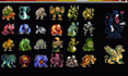 create pokemon pixel art monster, mob npc character pixel animal, fakemon sprite