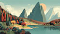 draw professional vector landscape illustration