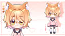 design a chibi vtuber model art ready for rigg
