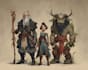make a dnd character or dnd party art