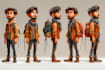 create cartoon illustrations, 2d cartoon character designs