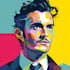 colorful pop art portrait