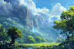 digitally paint fantasy landscape