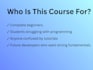 teach programming fundamentals and problem solving for beginners