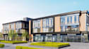 build architectural commercial complex,reconstruct  facade design, cgi rendering