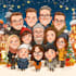 draw christmas cartoon caricature