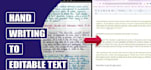 convert your handwritten notes into editable word or PDF