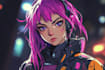 create cyberpunk character art