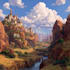 create fantasy landscape illustrations