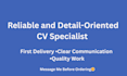 format, edit, and redesign your CV or resume professionally