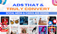 design creative facebook static ads and print ads