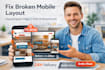 fix broken mobile layout on squarespace pages and fast responsive mobile fix