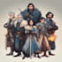 do dnd group party illustration