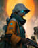 do a sci fi character illustration or sci fi character