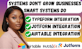 setup airtable crm, do automation and integrate  with typeform jotform hubspot