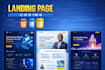 create a professional landing page using HTML CSS and javascript