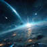 create high quality space art and futuristic space scenes