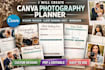 create canva photography planner, session tracker, client booking sheet workbook