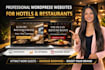 design a wordpress website for hotels and restaurants