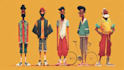 create flat vector illustration or cartoon character