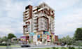 render architectural building model, commercial vertical mall design, cgi image