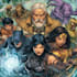 create  fantasy action superhero comic story illustrations
