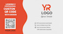 custom a professional logo qr code, website and  info business card with qr code