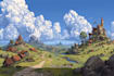 create a environments landscapes board game concept