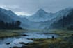 make landscape environment concept art bookcover