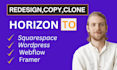 copy clone hostinger horizon website to wordpress wix squarespace shopify