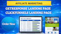 create high converting clickfunnels, getresponse landing pages for affiliate