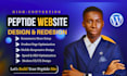 design a professional peptide or supplement wordpress website